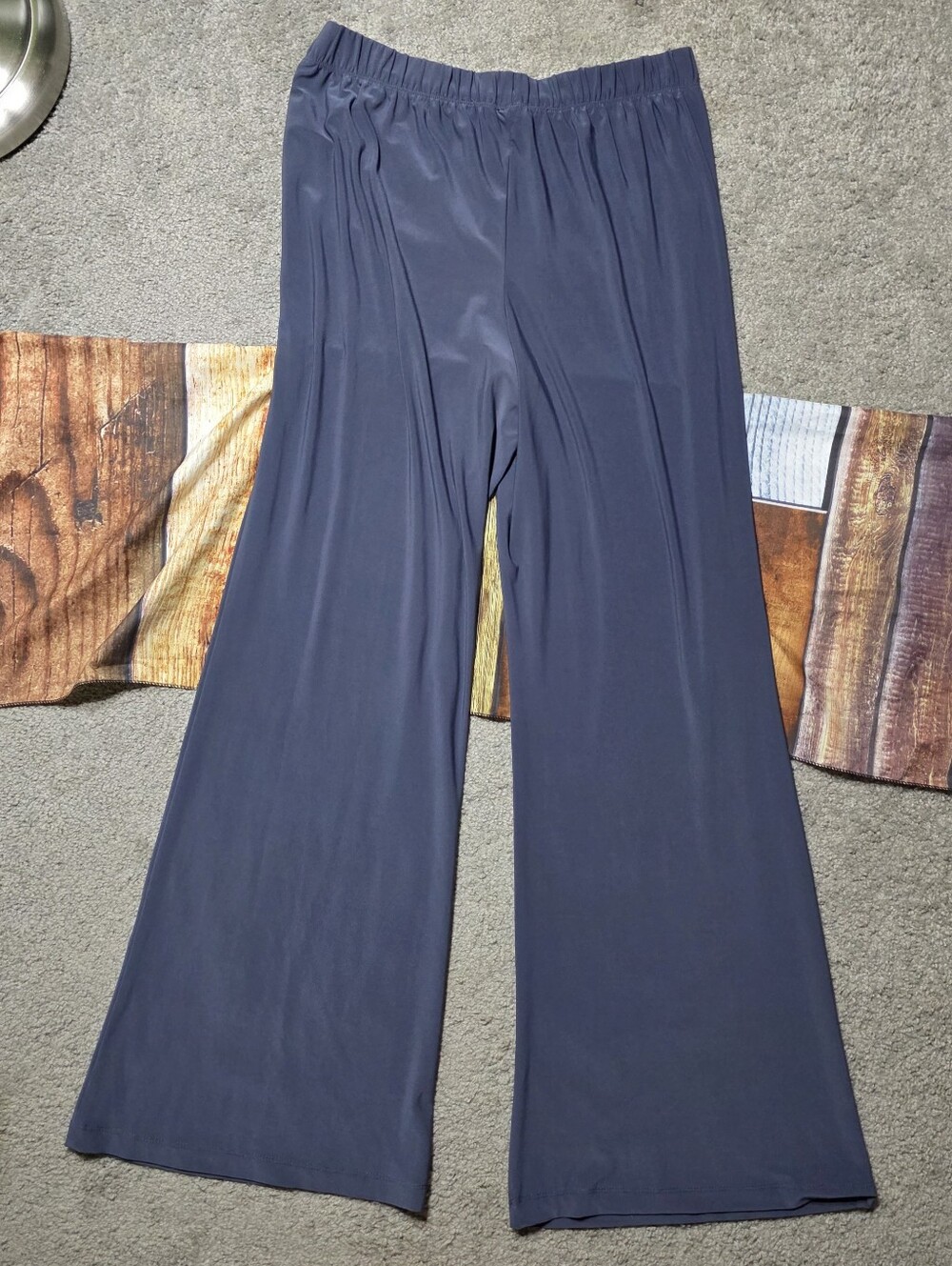 Marla Wynne Pull On Pants Wide Leg Trousers Blue Women's Size Medium - Picture 7 of 8